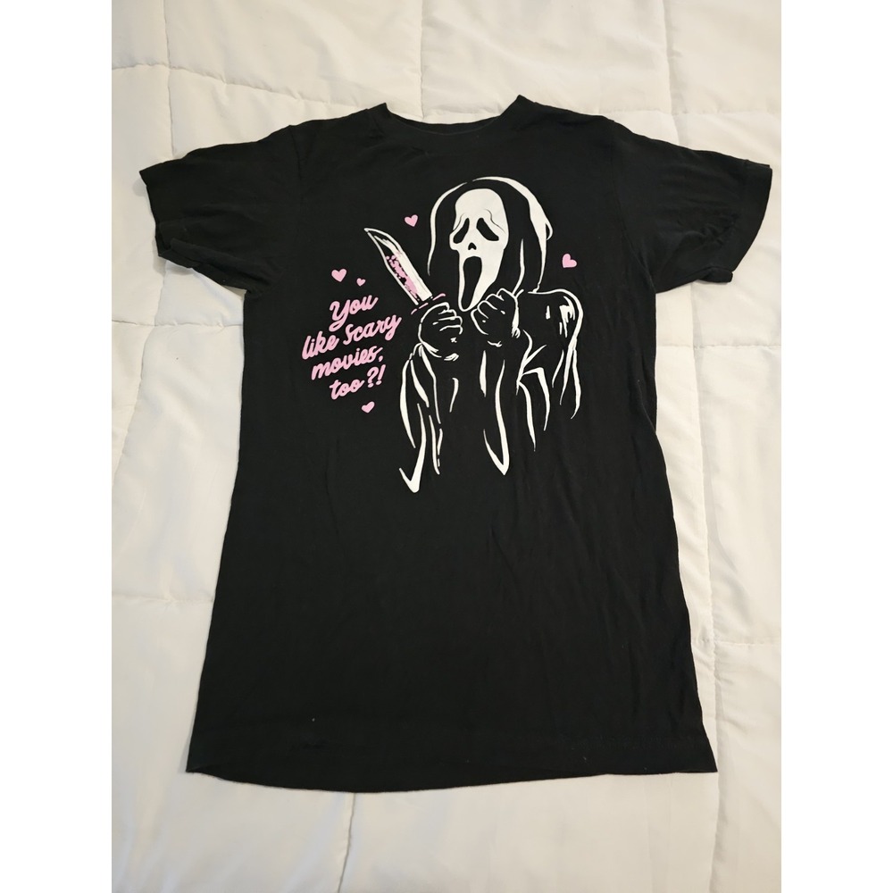 Ghost Face Scream Horror T-Shirt Size Small Black You Like Scary Movies Too?‎